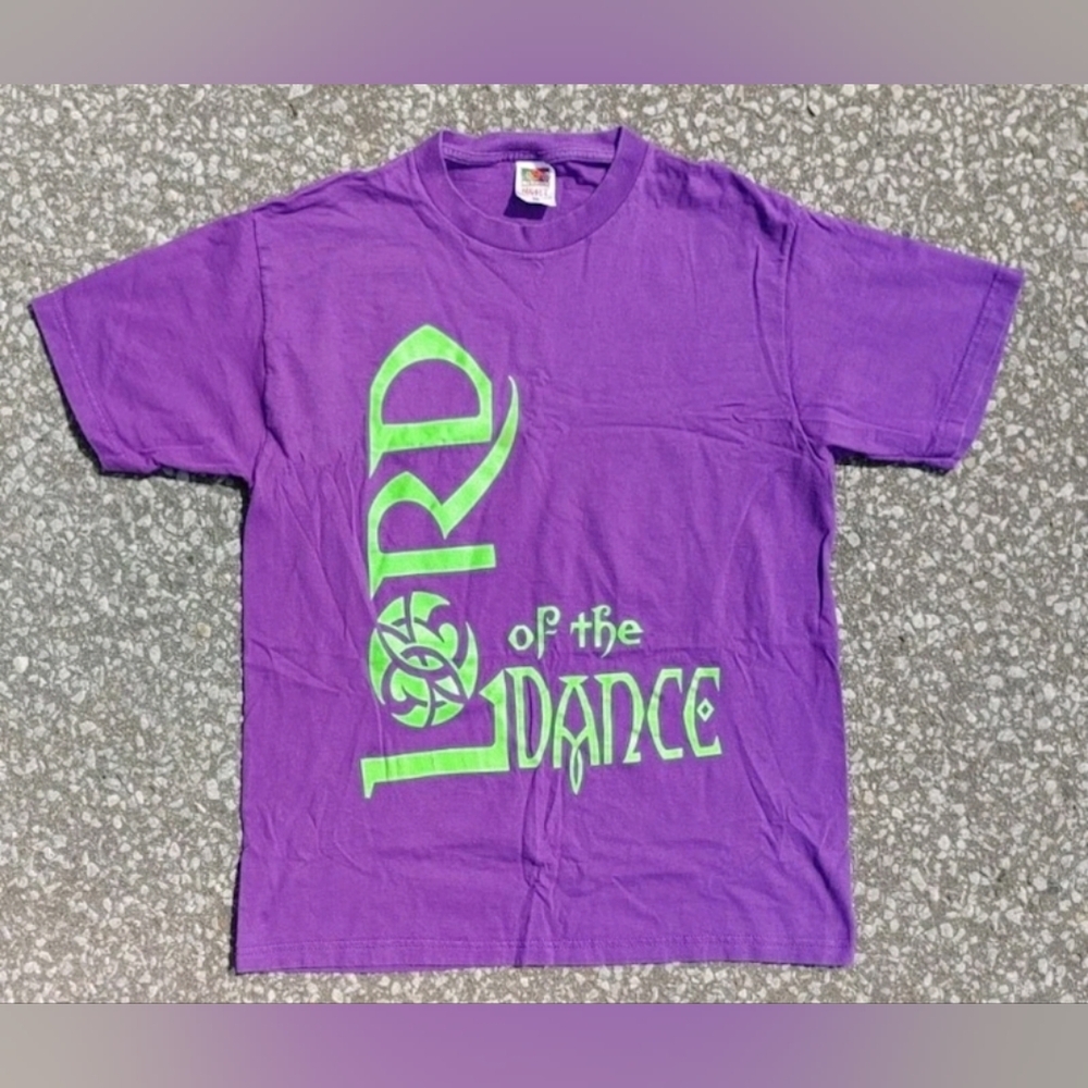 Vtg 1990s Lord of the Dance Michael Flatley Print Fruit of the Loom T-Shirt (L)